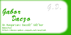 gabor daczo business card